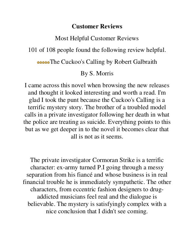 The Cuckoos Calling Pdf